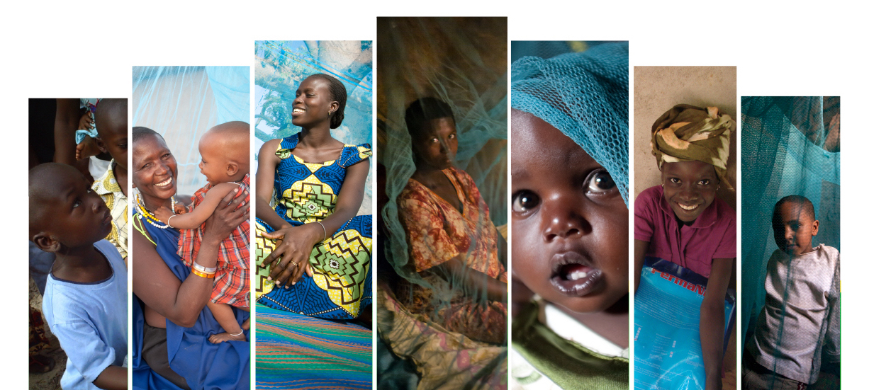 Fanned image of various individuals who have received life-saving nets thank to Nothing But Nets.